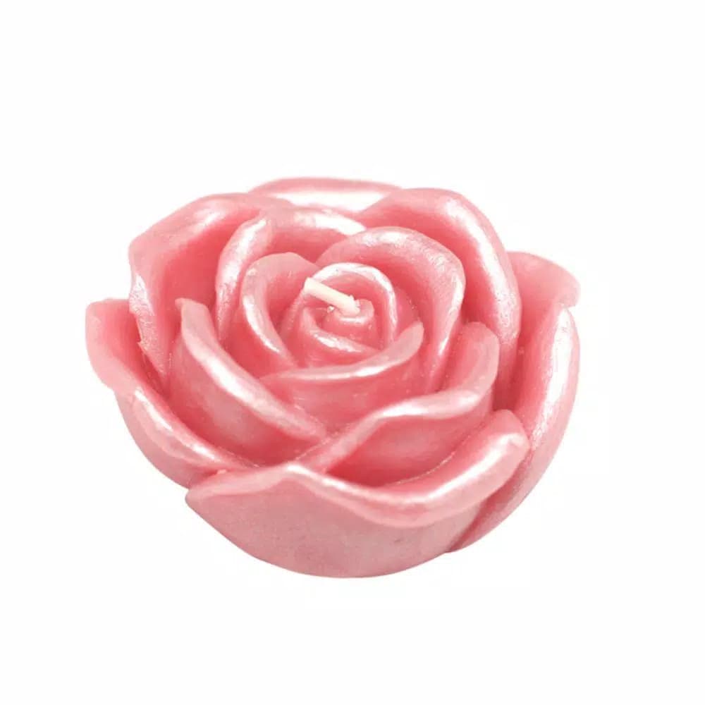 Zest Candle 3 in. Pink Rose Floating Candles, Box of 12