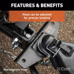 CURT Round Bar Weight Distribution Hitch Kit, 10,000 - 14,000 lbs. GTW, 31-5/8" Bars thumbnail 9