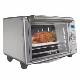 BLACK+DECKER 1500W 6-Slice Digital Convection Toaster Oven with Broiler Pan, Stainless Steel thumbnail 2