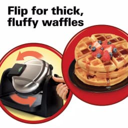 Hamilton Beach Flip Belgian Waffle Maker, Stainless Steel, 800W thumbnail 4