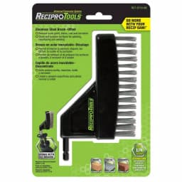 ReciproTools Stainless Steel Wire Offset Brush for Reciprocating Saws thumbnail 1