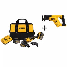DEWALT FLEXVOLT 60V MAX Brushless 4-1/2 in. Angle Grinder Kit with (2) 6.0Ah Batteries & Bonus Reciprocating Saw thumbnail 1