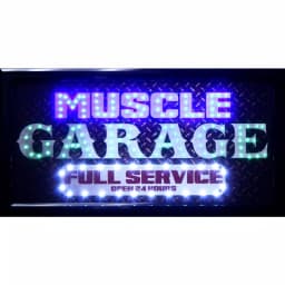 Crystal Art Gallery Muscle Garage Full Service Open 24 Hours LED Animated Wall Sign thumbnail 2