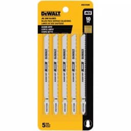 DEWALT 4 in. 10 TPI Fine Finish Wood Cutting Jigsaw Blades, T-Shank (5-Pack) thumbnail 2