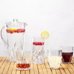Q Squared Aurora 2.1 Qt. Crystal-Cut Tritan Pitcher, Clear thumbnail 2