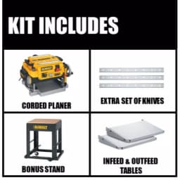 DEWALT 13 in. Heavy-Duty 2-Speed Thickness Planer with Stand and Tables thumbnail 2