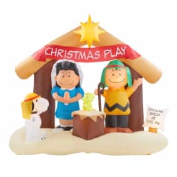 Peanuts 6 ft. Peanuts Nativity Scene Inflatable Christmas Yard Decoration with LED Lights thumbnail 1