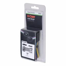 CURT 6-Way Square Trailer Connector Kit with 12" Color-Coded Wires thumbnail 4