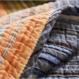 Greenland Home Fashions Katy Multicolored Quilted Cotton Throw, Reversible Striped Design thumbnail 2
