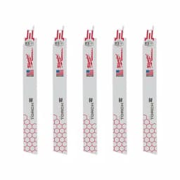 Milwaukee TORCH 9 in. 18 TPI Metal Cutting Reciprocating Saw Blades, 5-Pack thumbnail 1