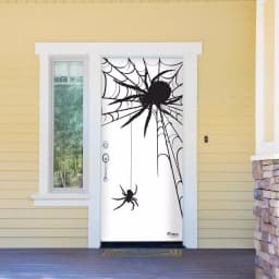 My Door Decor 36 in. x 80 in. Spiders Halloween Front Door Banner Mural thumbnail 2