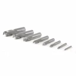 WEN 8-Piece 2-Flute High Speed Steel (HSS) End Mill Set, Imperial Sizes 1/8 in. to 5/8 in. thumbnail 2