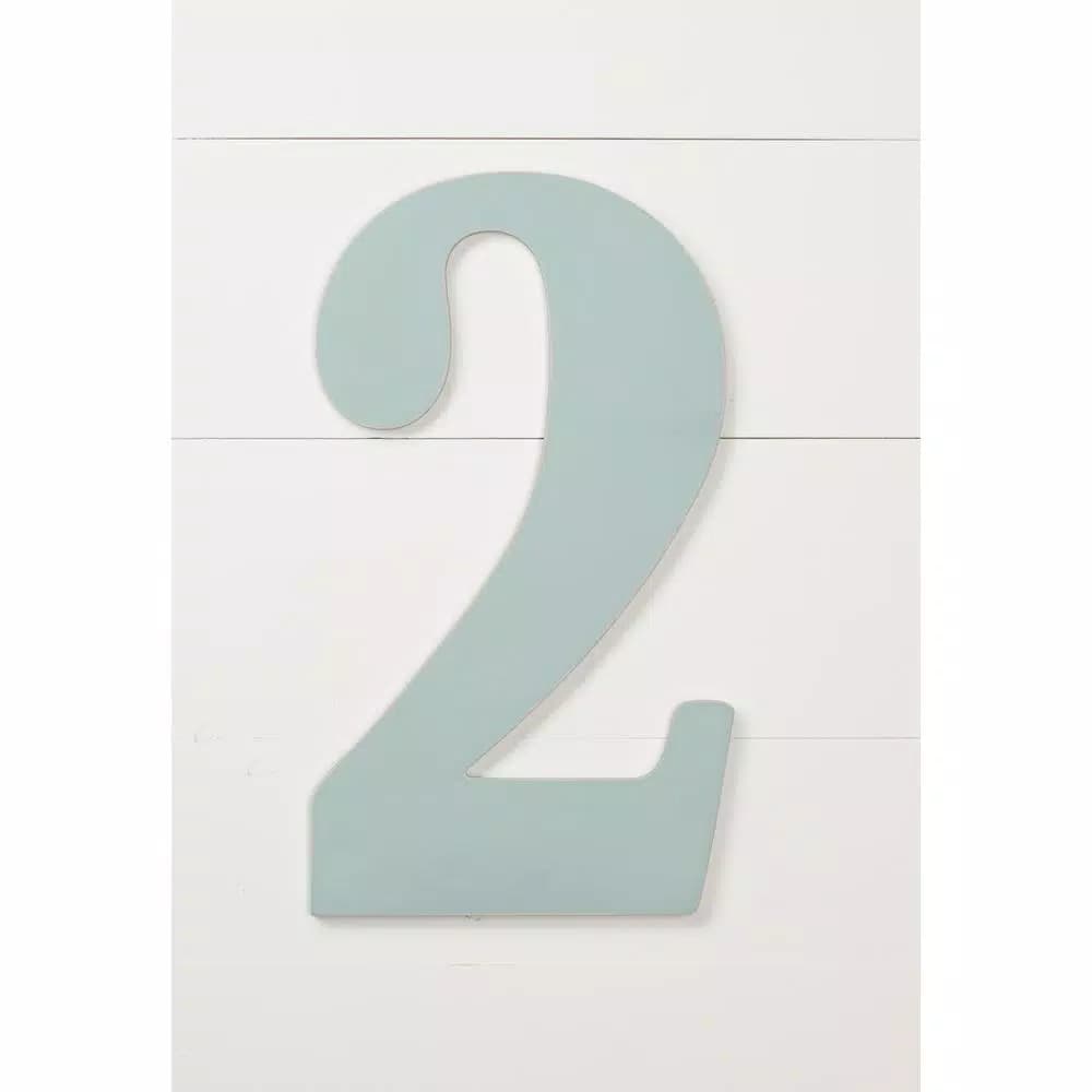 Jeff McWilliams Designs 18 in. Oversized Unfinished Wood Number 2 - Industrial Style Wall Decor