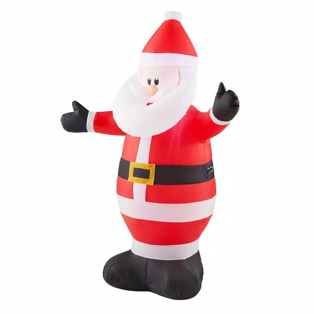 Home Accents Holiday 3.5 ft. Airblown Inflatables Santa Claus Christmas Decoration with LED Lights