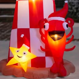 Home Accents Holiday 7.5 ft. Inflatable Lighthouse Scene with Starfish and Lobster Christmas Decoration thumbnail 5