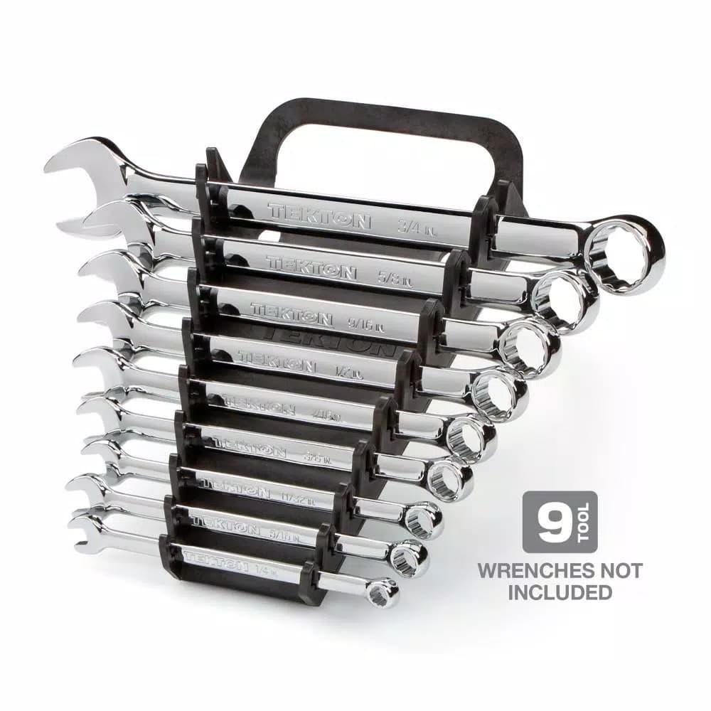TEKTON 5 in. 9-Tool Store-and-Go Wrench Rack Keeper, Black