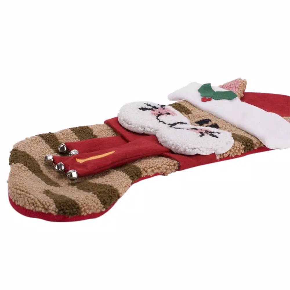 Glitzhome 22 in. 3D Cat Hooked Christmas Stockings, 2-Pack