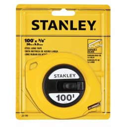 Stanley 100 ft. Tape Measure with Polymer Coated Steel Blade and ABS Case thumbnail 3