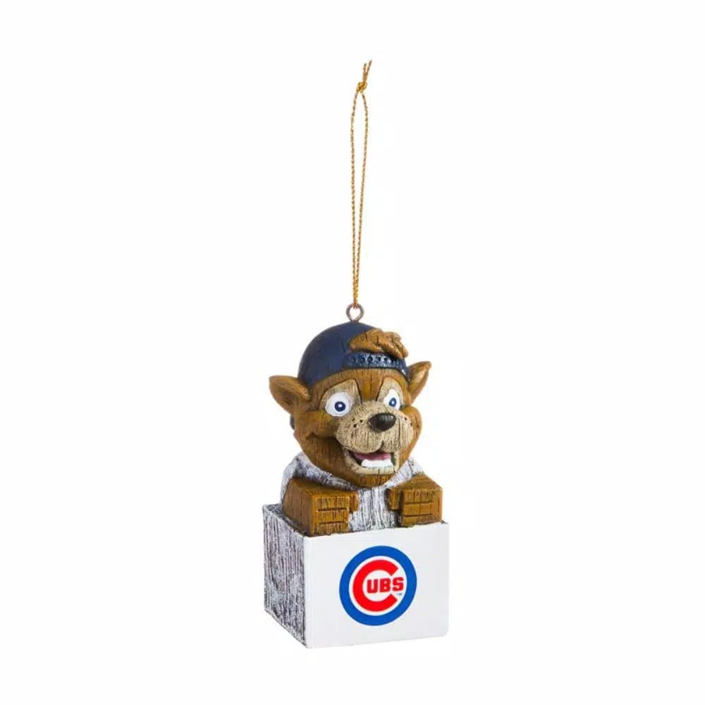 Team Sports America Chicago Cubs MLB Mascot Tiki Totem Christmas Ornament