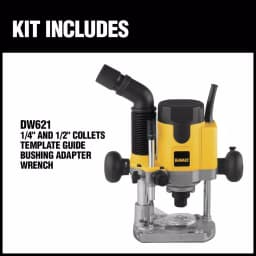 DEWALT DW621 2 HP Electronic Variable Speed Plunge Router thumbnail 2