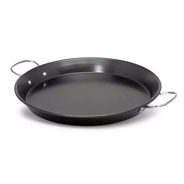 Ecolution Sol 20 in. Carbon Steel Nonstick Paella and Grill Pan, Black