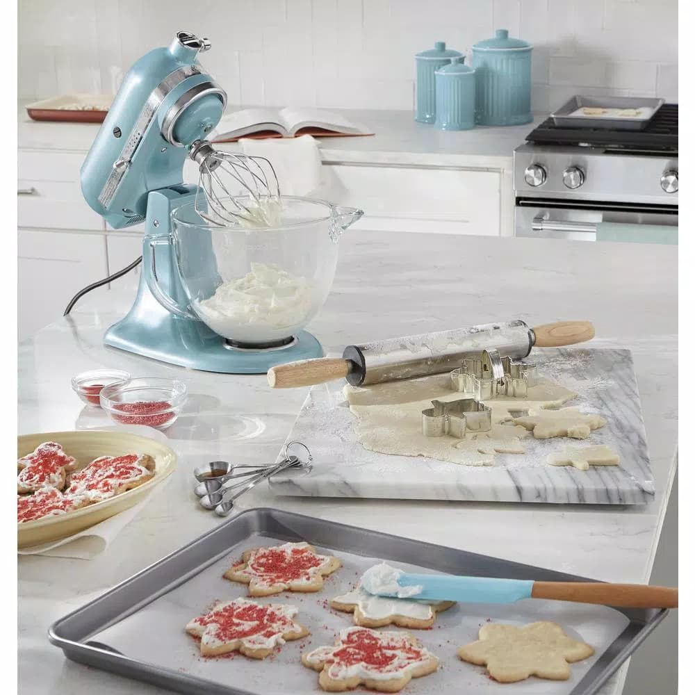 Fox Run White Marble Pastry Board, 16 x 20 inch Rectangle Rolling Surface