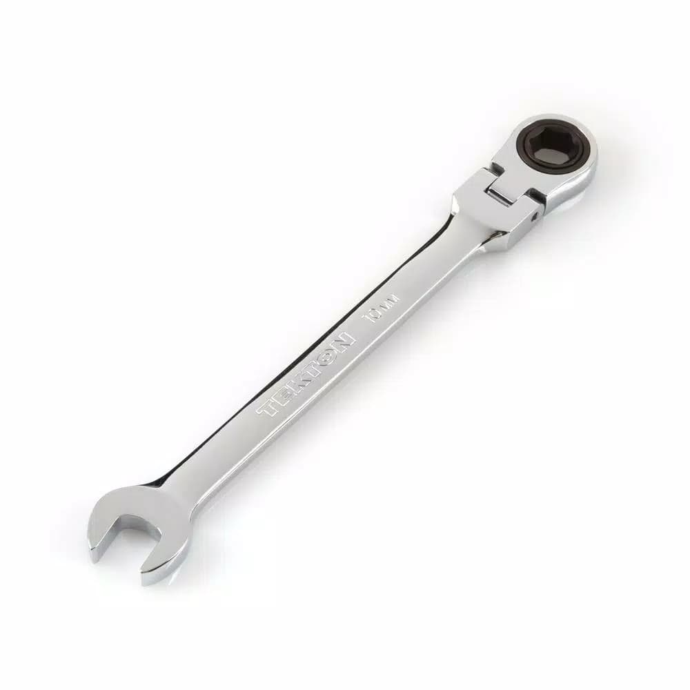 TEKTON 10 mm Flex-Head Ratcheting Combination Wrench, 72-Tooth, 6-Point