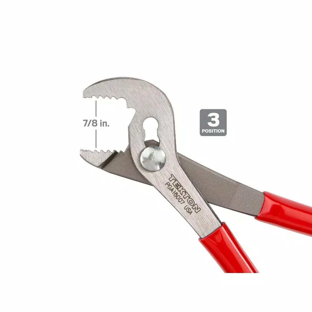 TEKTON 7 in. Angle Nose Slip Joint Pliers with Wire Shear