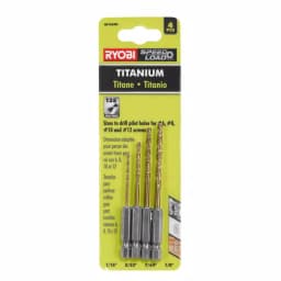 RYOBI SpeedLoad+ Titanium 4-Piece Hex Shank Pilot Drill Bit Set thumbnail 3
