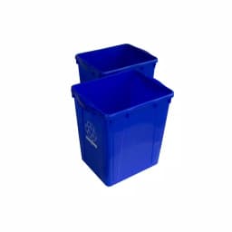 Enviro World 22 Gallon Recycling Bin, 2-Pack, Blue thumbnail 2