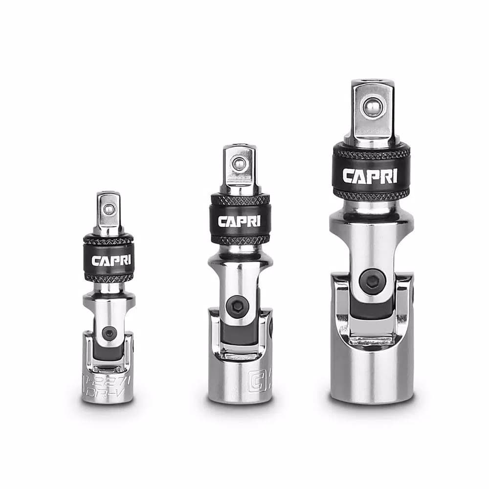 Capri Tools Quick Release Universal Joint Set, 3-Piece Chrome Vanadium Steel