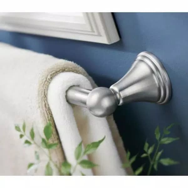 MOEN Preston 24 in. Single Towel Bar in Spot Resist Brushed Nickel