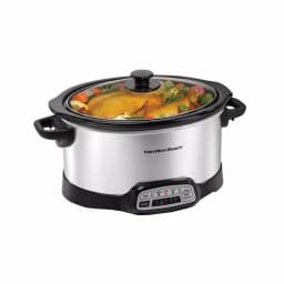 Hamilton Beach 6 Qt. Programmable Silver Slow Cooker with Temperature Settings thumbnail 1