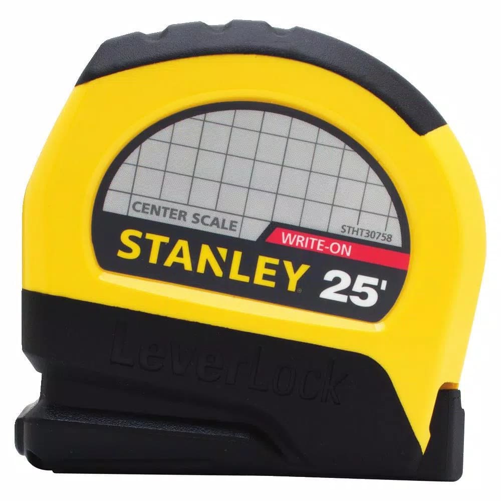 Stanley LeverLock 25 ft. x 1 in. Center Read Tape Measure