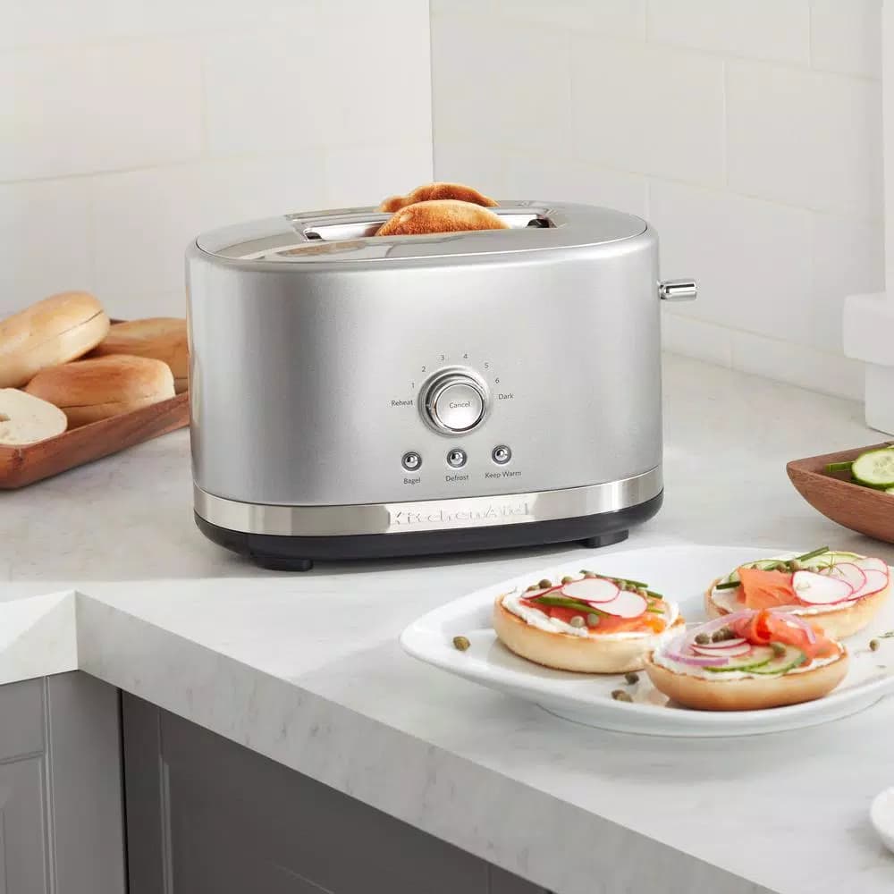 KitchenAid KMT2116CU 2-Slice Contour Silver Wide Slot Toaster
