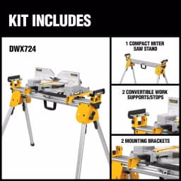 DEWALT Compact Miter Saw Stand, 500 lb. Capacity, Universal Design thumbnail 2