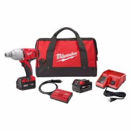 Milwaukee M18 18V Cordless 7/16 in. High-Torque Impact Wrench Kit with (2) 3.0Ah Batteries, Charger & Case thumbnail 1