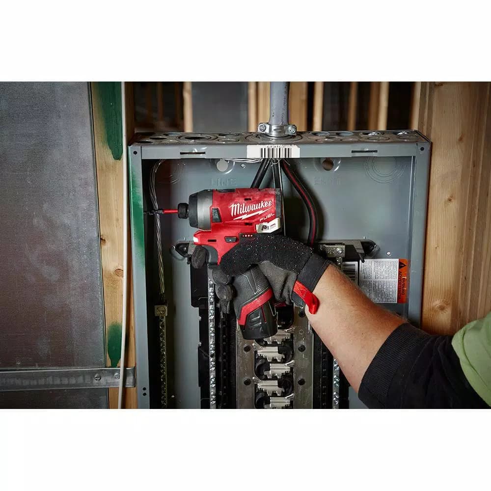 Milwaukee M12 FUEL 12V Brushless Cordless Ratchet & Impact Driver 3-Tool Combo Kit with (2) 2.0Ah Batteries