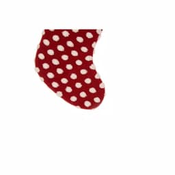Glitzhome 21 in. Red and White Polka Dot Fabric Pompom Christmas Stocking thumbnail 4