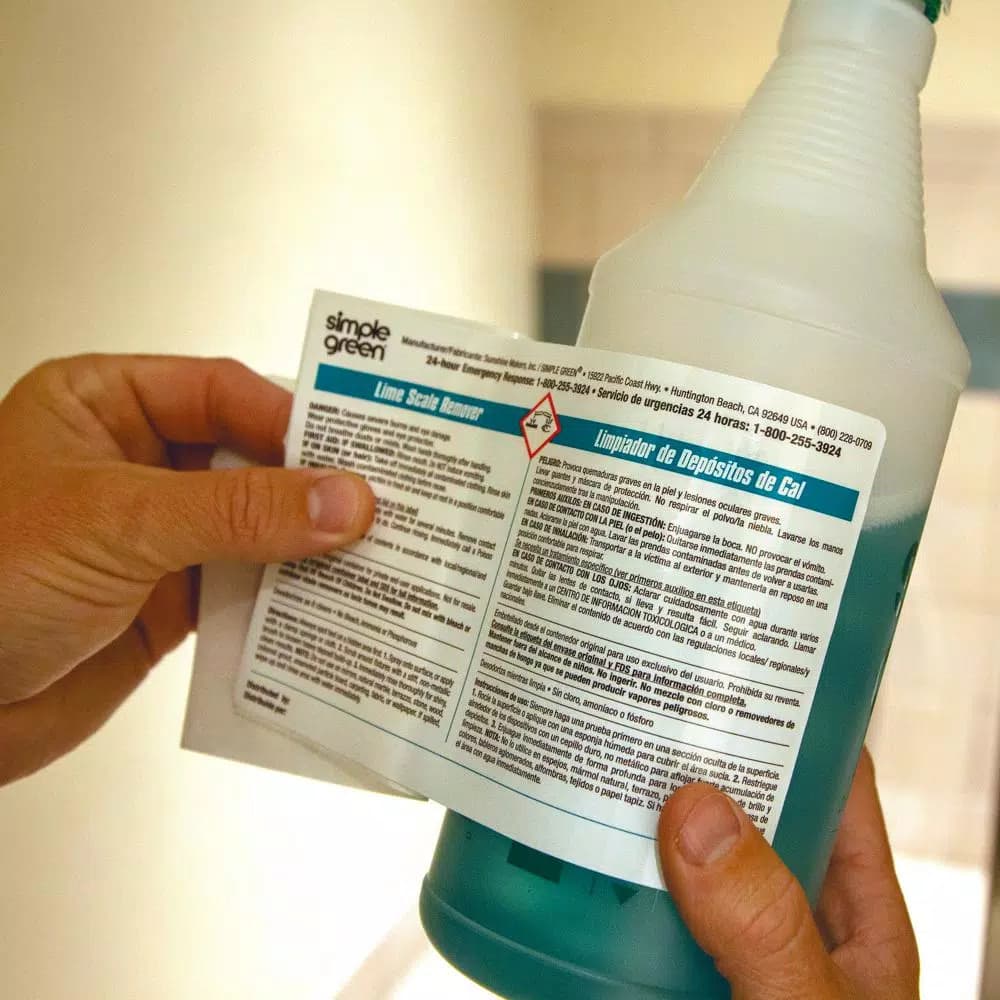 Simple Green Lime Scale Remover Secondary Labels, Bilingual, 10-Pack