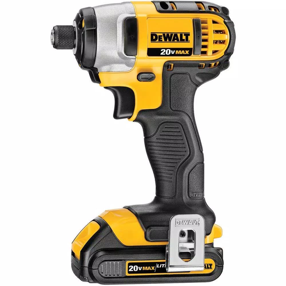 DEWALT 20V MAX Cordless 1/4 in. Impact Driver Kit with (2) 1.3Ah Batteries, Charger, Bag & 28-Piece Bit Set
