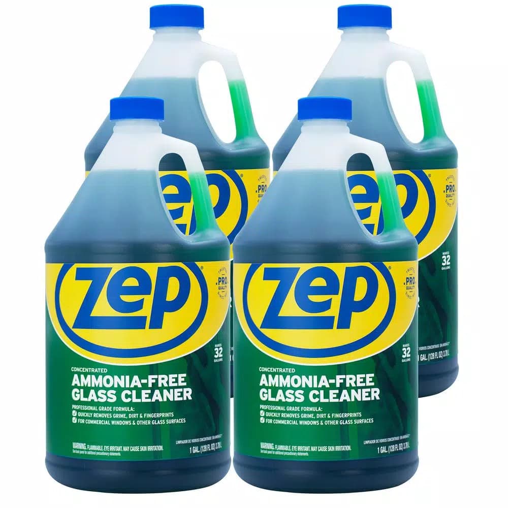 ZEP Ammonia-Free Concentrated Glass Cleaner, Professional Strength (1 Gallon, Case of 4)