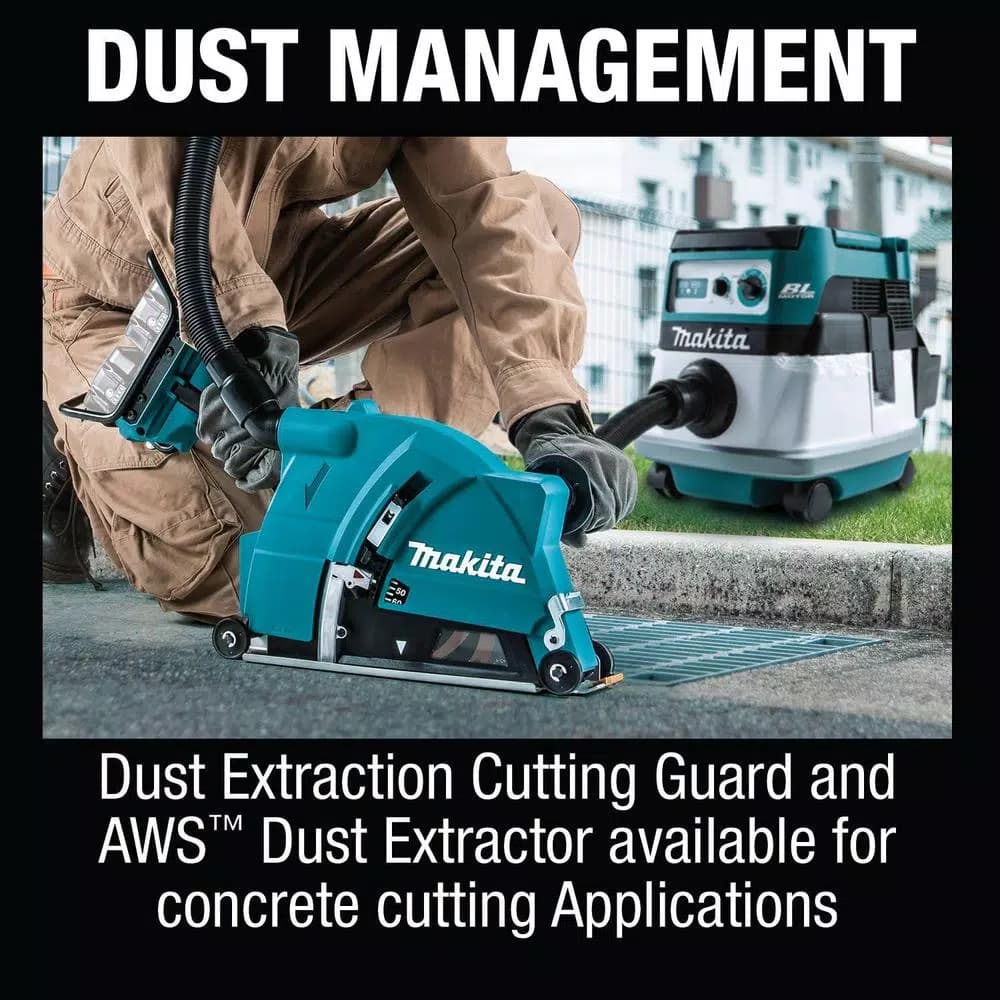 Makita 9 in. 36V X2 LXT Brushless Cordless Angle Grinder with AWS & Electric Brake