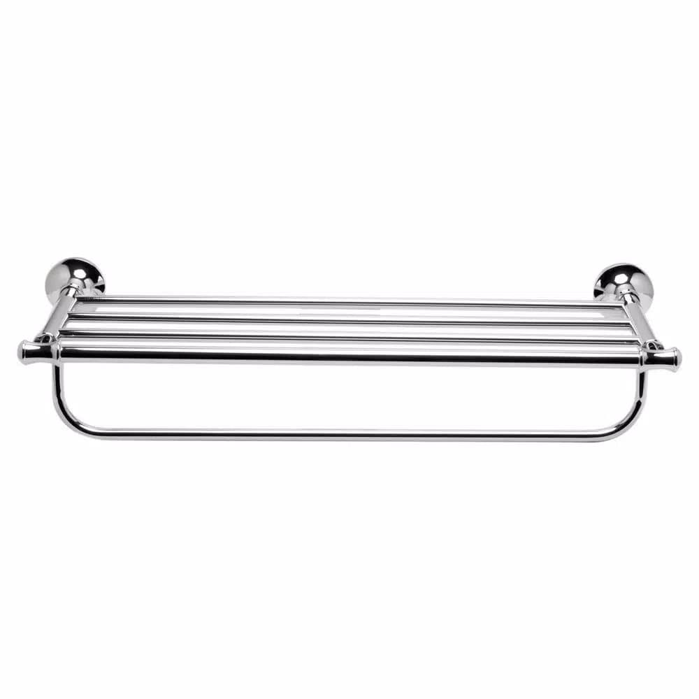 ALFI BRAND AB9583 23.63 in. Wall Mount Towel Rack with Shelf, Polished Chrome