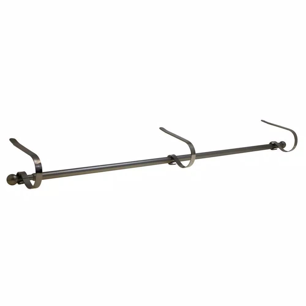 Haute Decor MantleClip Stocking Holder with Expandable Rod, Pewter Finish (4-Pack)