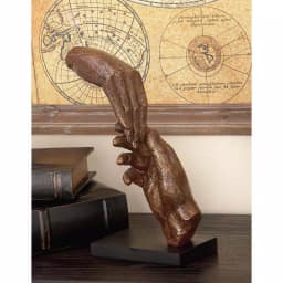 LITTON LANE The Connecting Hands Decorative Figurine - 12 in. Polystone Sculpture with Tarnished Bronze Finish thumbnail 1
