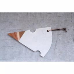 3R Studios Marble and Acacia Wood Cheese Slice Shaped Cutting Board thumbnail 3