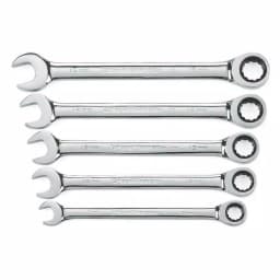 GearWrench 5-Piece Metric Combination Ratcheting Wrench Set thumbnail 1