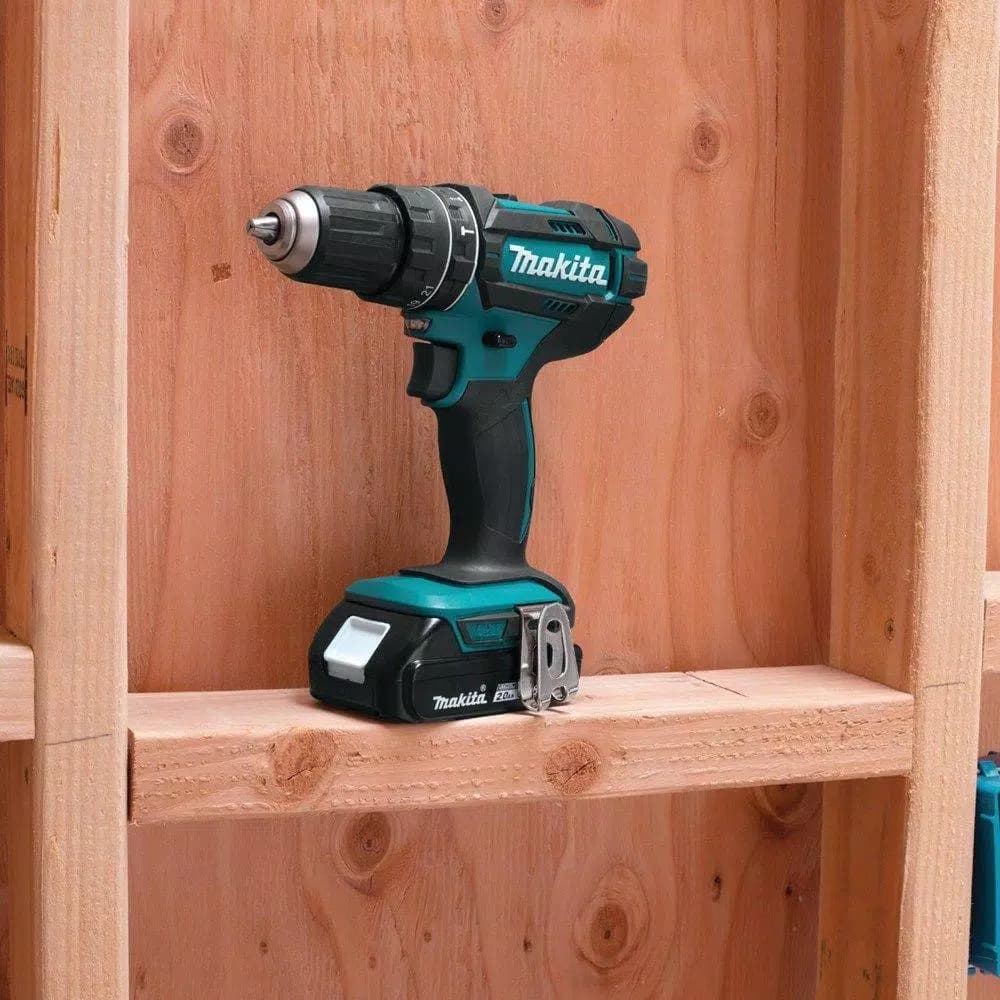 Makita 18V LXT Cordless 1/2 in. Compact Hammer Driver Drill Kit with Two 2.0 Ah Batteries, Charger, and Case