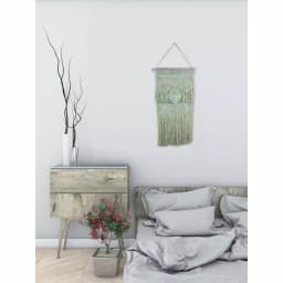 Unbranded Marmont Hill Green Heart Macrame Wall Tapestry - Hand Woven Cotton Wall Hanging thumbnail 1